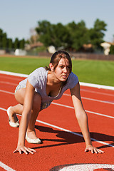 Image showing Exercising at the track