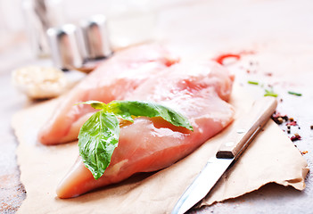 Image showing raw chicken fillet