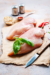 Image showing raw chicken fillet