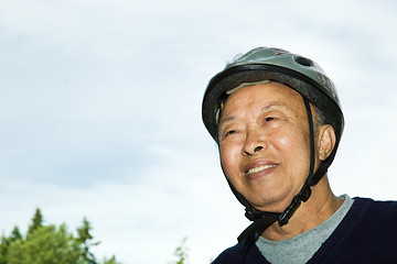 Image showing Active senior asian man