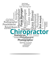 Image showing Chiropractor Job Means Chiropractics Jobs And Word