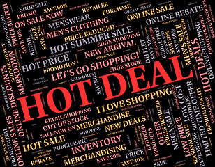 Image showing Hot Deal Means Best Price And Bargains