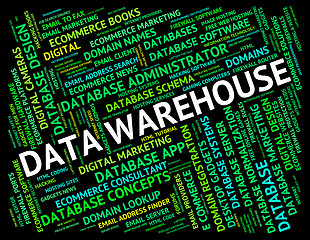 Image showing Data Warehouse Means Text Fact And Stockroom
