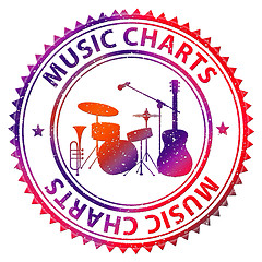 Image showing Music Charts Represents Best Seller And Acoustic