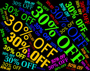 Image showing Thirty Percent Off Shows Words Promo And Save