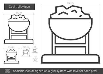 Image showing Coal trolley line icon.