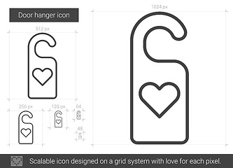 Image showing Door hanger line icon.