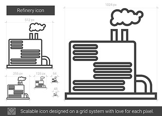 Image showing Refinery line icon.