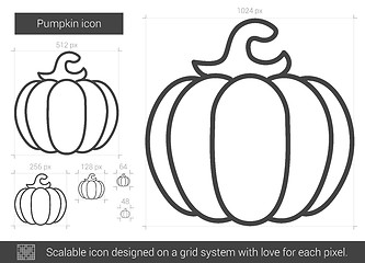 Image showing Pumpkin line icon.