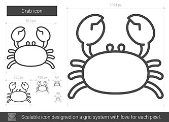 Image showing Crab line icon.