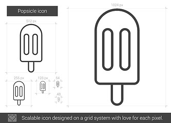 Image showing Popsicle line icon.