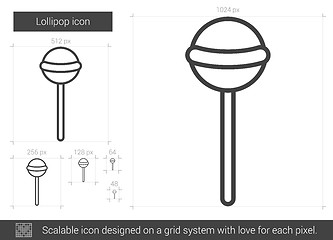 Image showing Lollipop line icon.