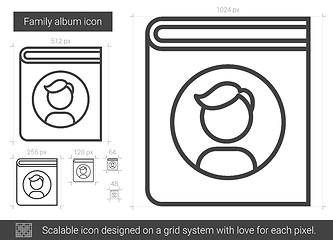 Image showing Family album line icon.