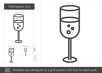 Image showing Champagne line icon.