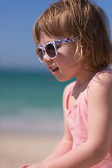 Image showing little girl at beach