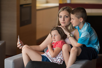 Image showing Family having fun at home