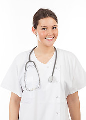 Image showing young smiling woman doctor or nurse