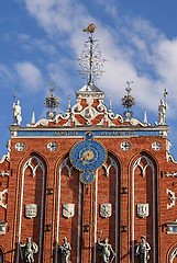 Image showing Top of the House of the Blackheads in Riga