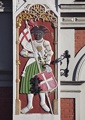 Image showing Bas-relief on the House of the Blackheads in Riga