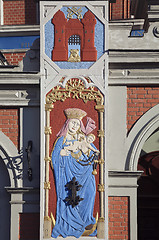 Image showing Bas-relief on the House of the Blackheads in Riga