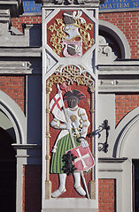 Image showing Bas-relief on the House of the Blackheads in Riga