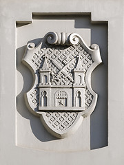 Image showing Coat of arms on the front of the House of the Blackheads in Riga