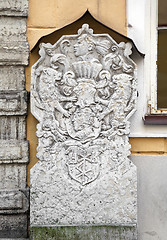 Image showing Door of the Brotherhood of Blackheads in Tallinn