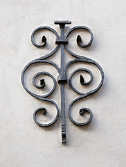 Image showing Medieval ironcast wall decoration