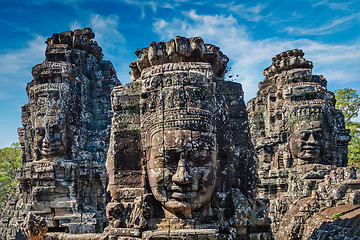 Image showing Faces of Bayon temple, Angkor, Cambodia