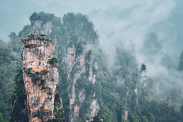 Image showing Zhangjiajie mountains, China