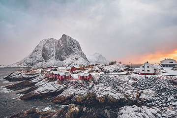 Image showing Hamnoy fishing village on Lofoten Islands, Norway