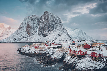 Image showing Hamnoy fishing village on Lofoten Islands, Norway