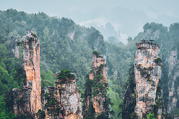 Image showing Zhangjiajie mountains, China