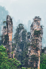 Image showing Zhangjiajie mountains, China