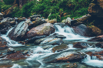 Image showing Bhagsu waterfall. Bhagsu, Himachal Pradesh, India