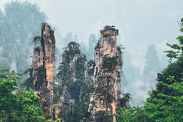 Image showing Zhangjiajie mountains, China