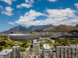 Image showing Aerial photo of Cape Town and Tabble Mountain
