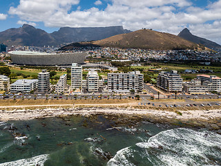 Image showing Aerial photo of Cape Town and Tabble Mountain