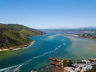 Image showing Aerial photo of Knysna in South Africa