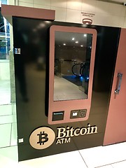 Image showing Bitcoin ATM in shopping mall in Johannesburg, South Africa