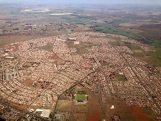 Image showing Approaching Johannesburg in South Africa by plane