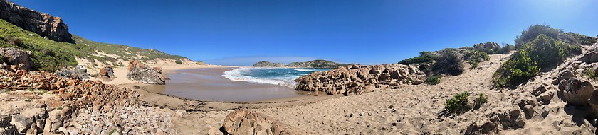 Image showing Beautiful beach in the Robberg Nature Reserve in South Africa