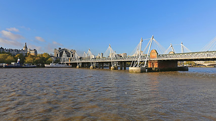 Image showing Hungerford and Golden Jubilee Bridges