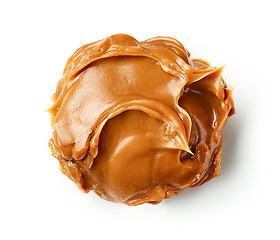 Image showing melted caramel on a white background