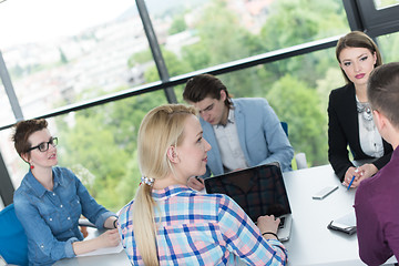 Image showing Business Team At A Meeting at modern office building