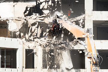 Image showing Demolition site of a building