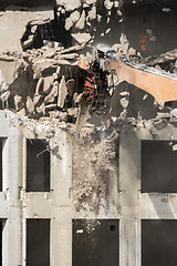 Image showing Demolition site of a building