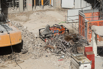 Image showing Demolition site of a building