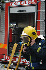 Image showing Fire man in action I