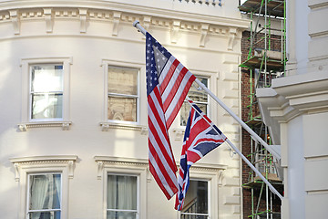 Image showing Usa and Uk Flags